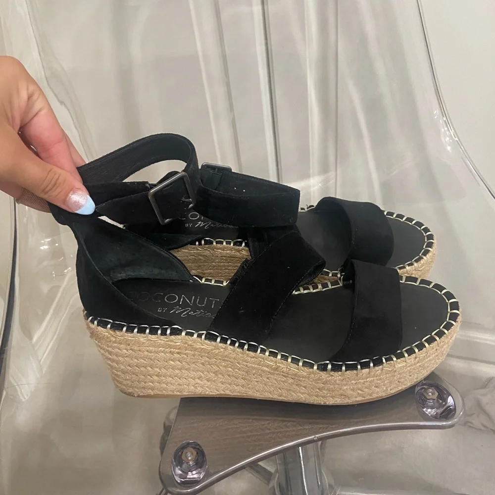 Coconuts by Matisse, black wedge, size 10 - Picture 5 of 9